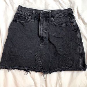 Abercrombie black denim mini skirt
